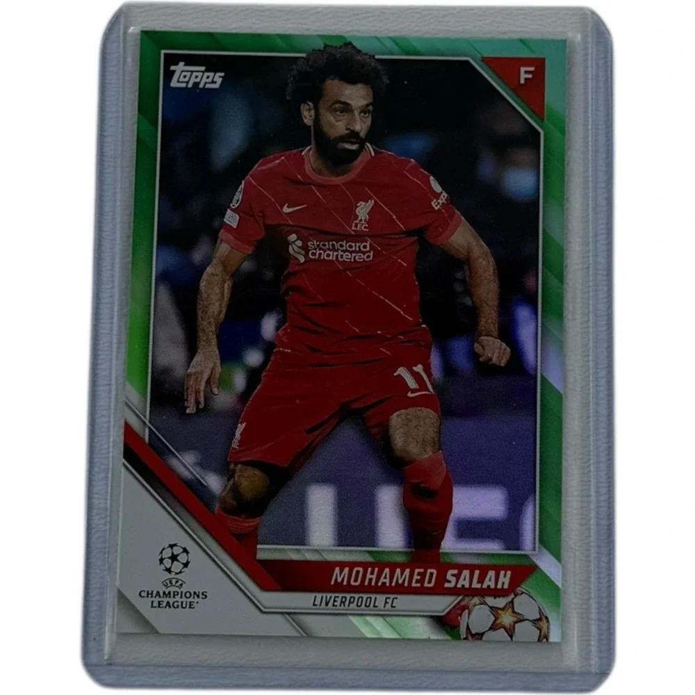 2021-22 Topps UCL Collection Mohamed Salah #18 Neon Green Foil /199 Liverpool‎